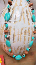 Charger et lire la vidéo dans la visionneuse de la galerie, Sautoir turquoise COLORADO
