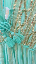 Reproducir el video en la vista de la galería, Robe Longue Bohème Gypsy EVA – Tie & Dye Aqua | Paillettes
