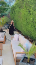 Load and play video in Gallery viewer, Robe Longue Bohème Soleil – Maxi Robe Coton Broche Dorée | Resort Été Femme
