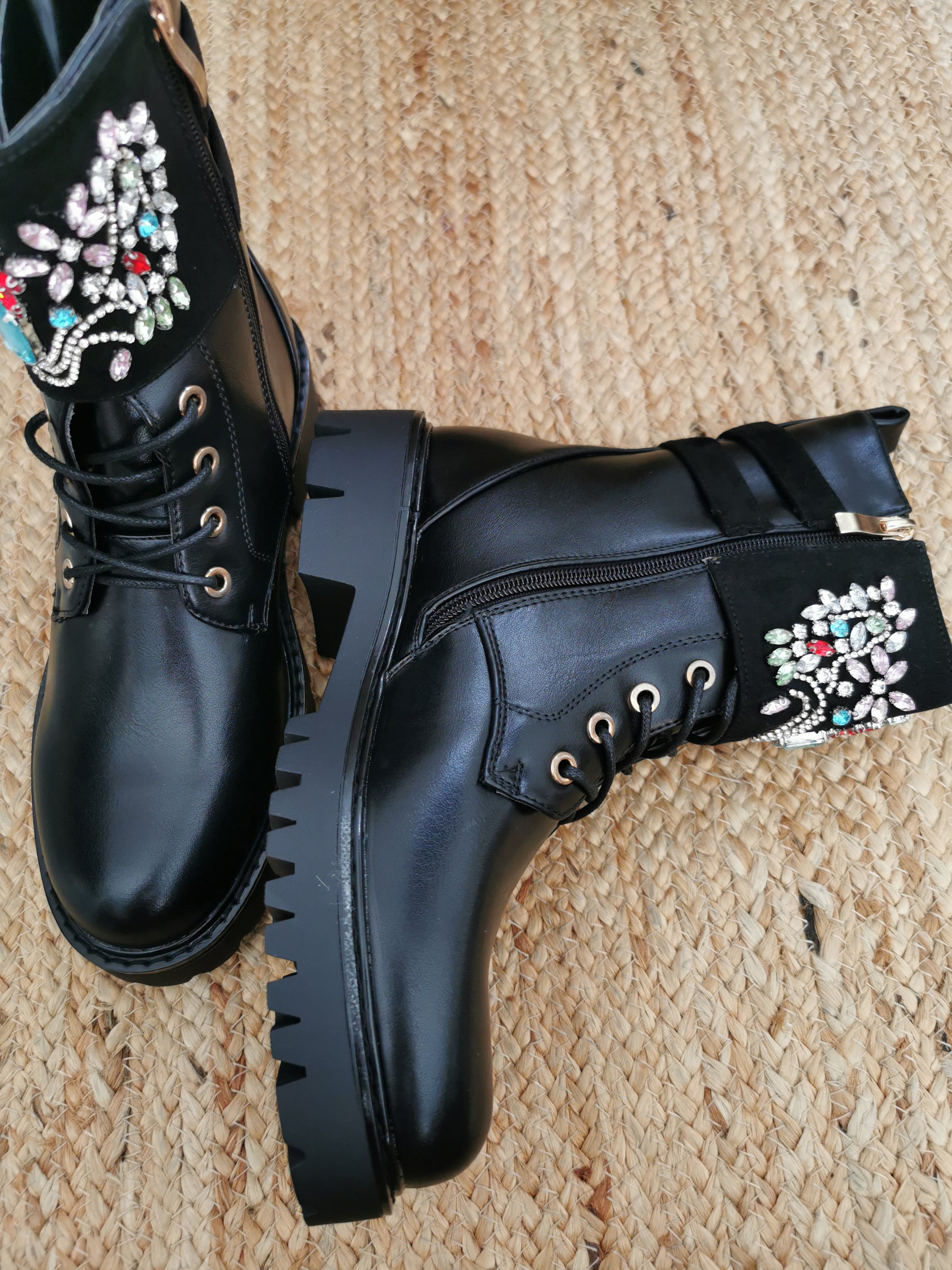 bottines army STRASS COLORS