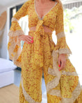 Load image into Gallery viewer, yellow MAHE silk top and pants set
