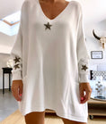 Load image into Gallery viewer, White stars sweater CAMBRIDGE
